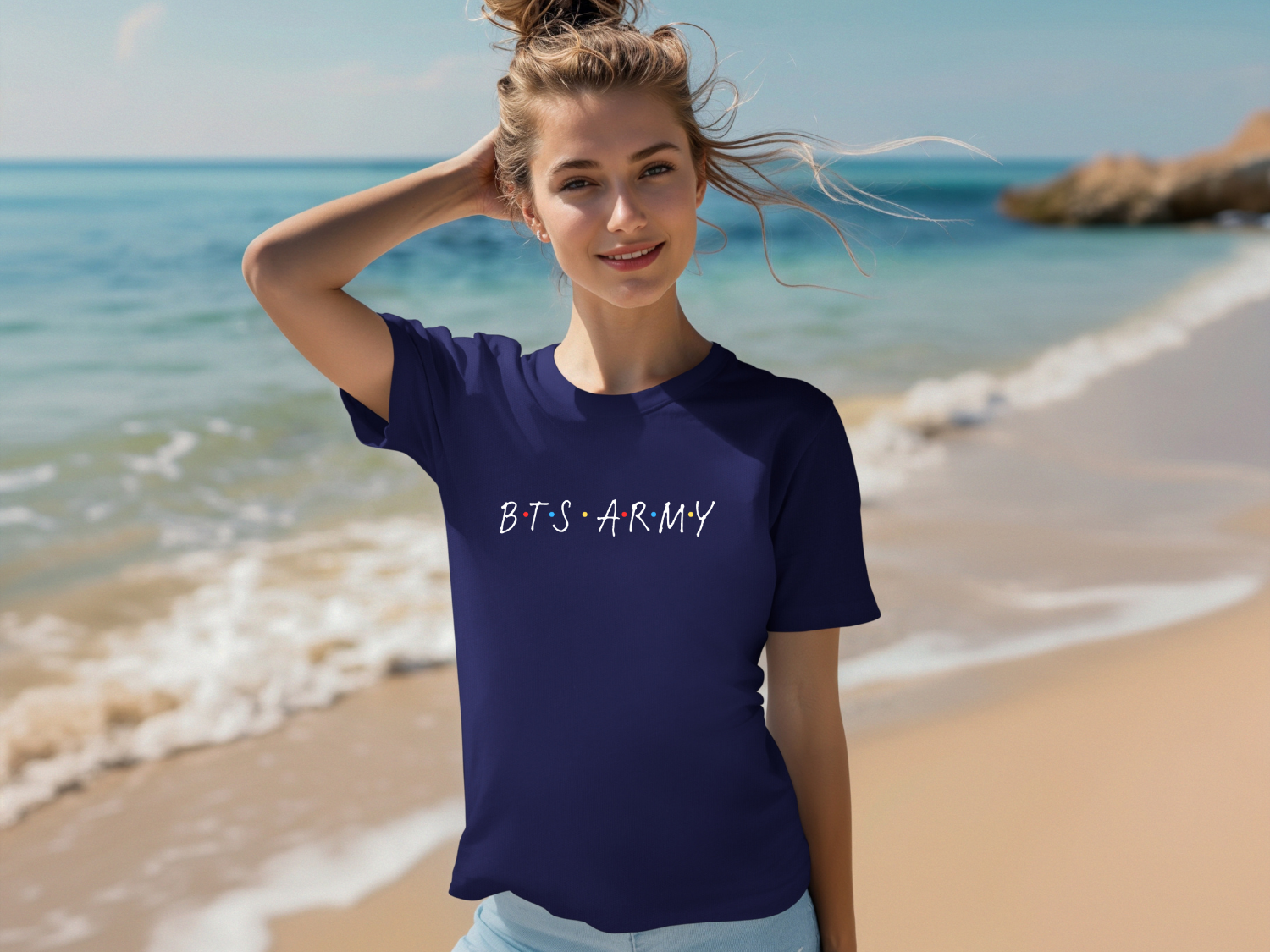 BTS ARMY FRIENDS Logo T-Shirt | Gildan 5000 Unisex Tee