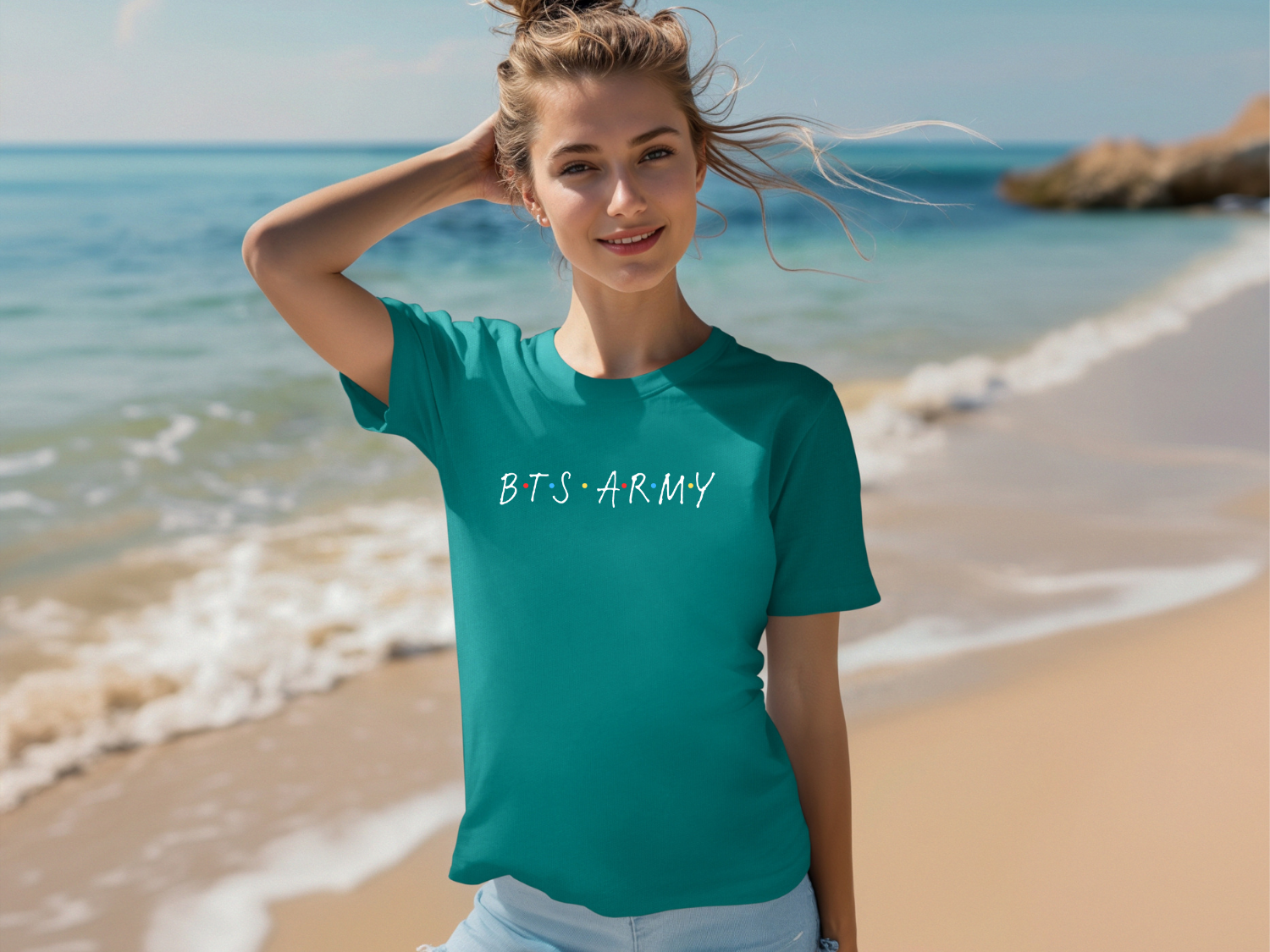 BTS ARMY FRIENDS Logo T-Shirt | Gildan 5000 Unisex Tee