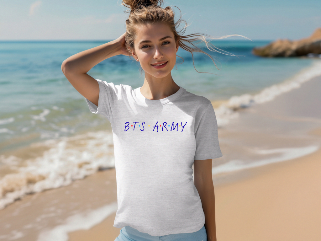 BTS ARMY FRIENDS Logo T-Shirt | Gildan 5000 Unisex Tee