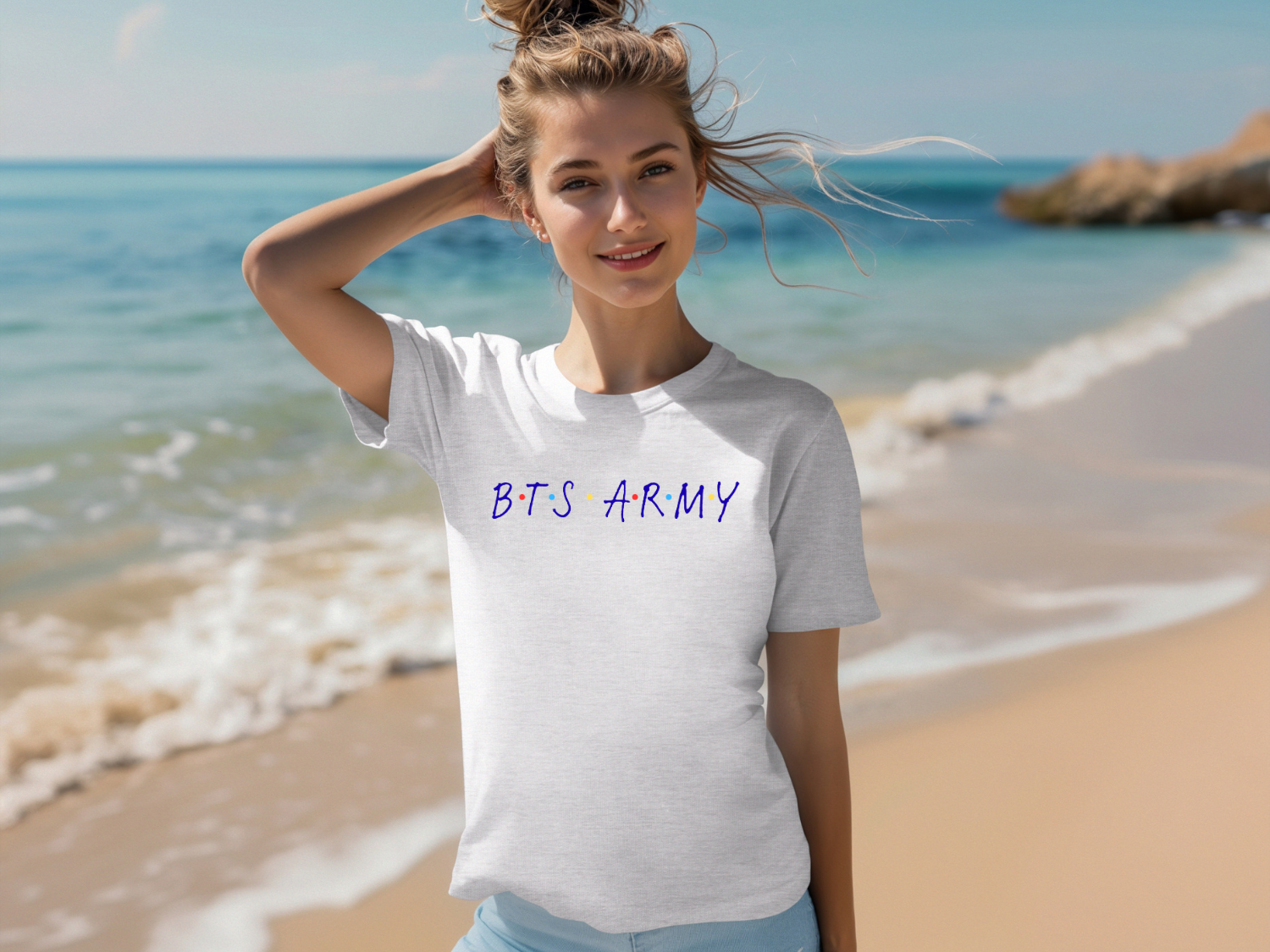 BTS ARMY FRIENDS Logo T-Shirt | Gildan 5000 Unisex Tee