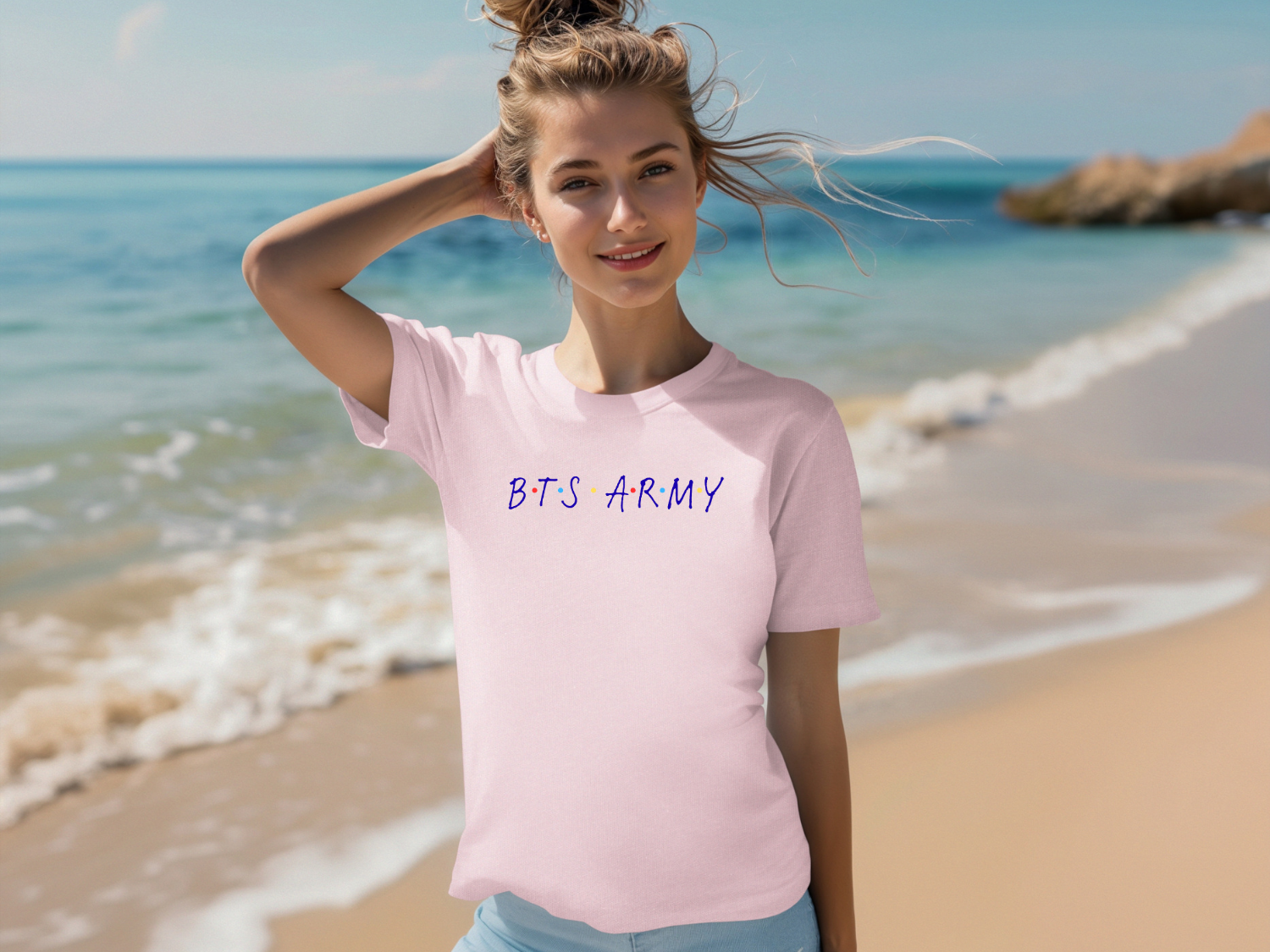 BTS ARMY FRIENDS Logo T-Shirt | Gildan 5000 Unisex Tee