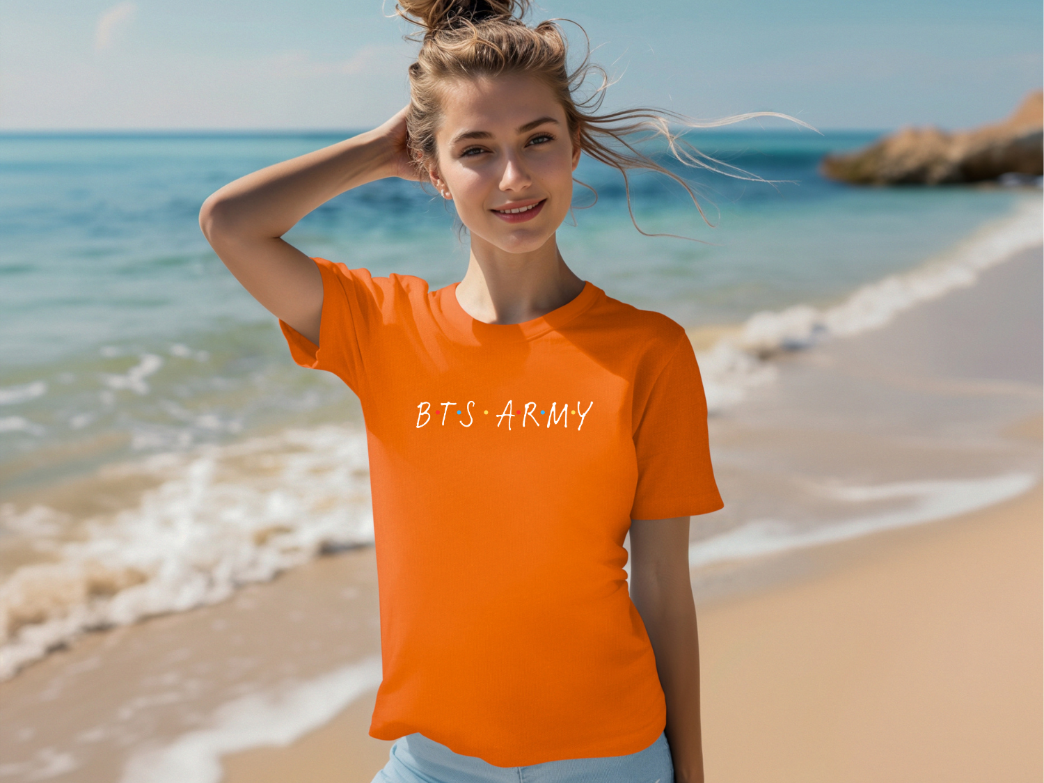 BTS ARMY FRIENDS Logo T-Shirt | Gildan 5000 Unisex Tee