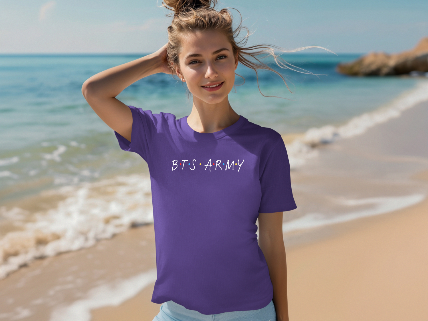 BTS ARMY FRIENDS Logo T-Shirt | Gildan 5000 Unisex Tee