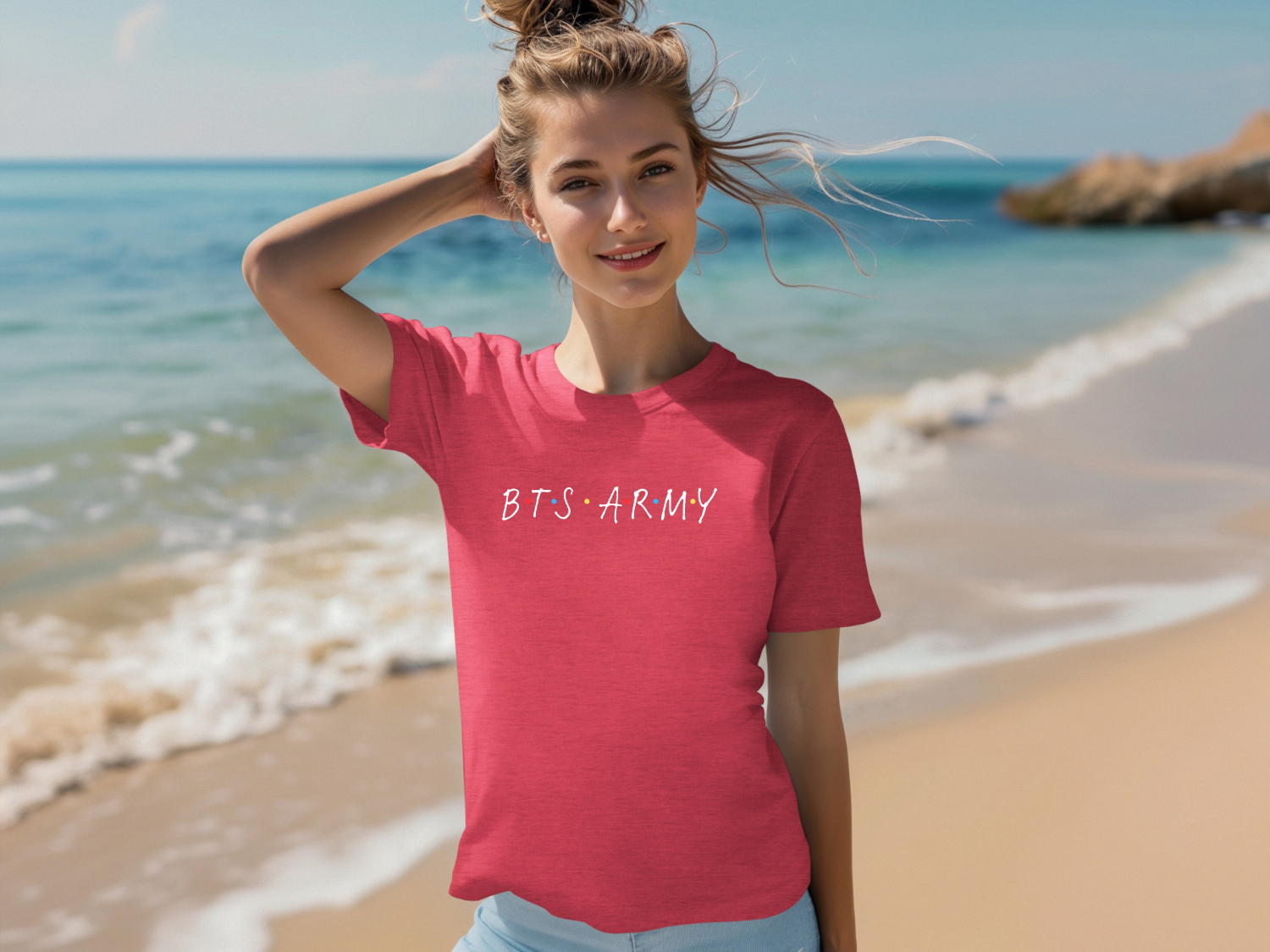 BTS ARMY FRIENDS Logo T-Shirt | Gildan 5000 Unisex Tee