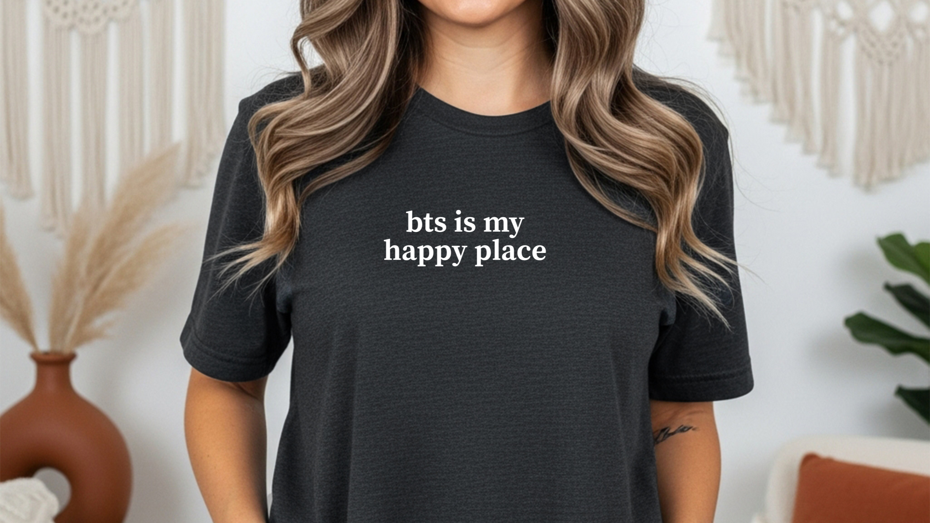 "BTS Is My Happy Place" Minimalist ARMY Fan T-Shirt