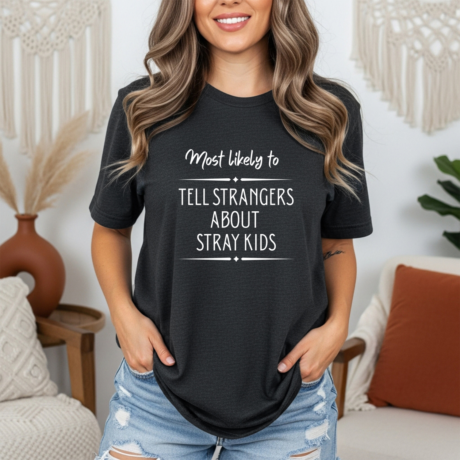 Most Likely to Tell Strangers About Stray Kids T-Shirt | Funny STAY Fan Tee