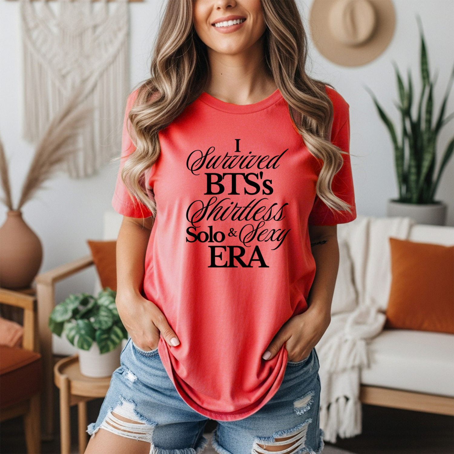 Graphic Tee - I Survived BTS's Shirtless, Solo, and Sexy Era Shirt