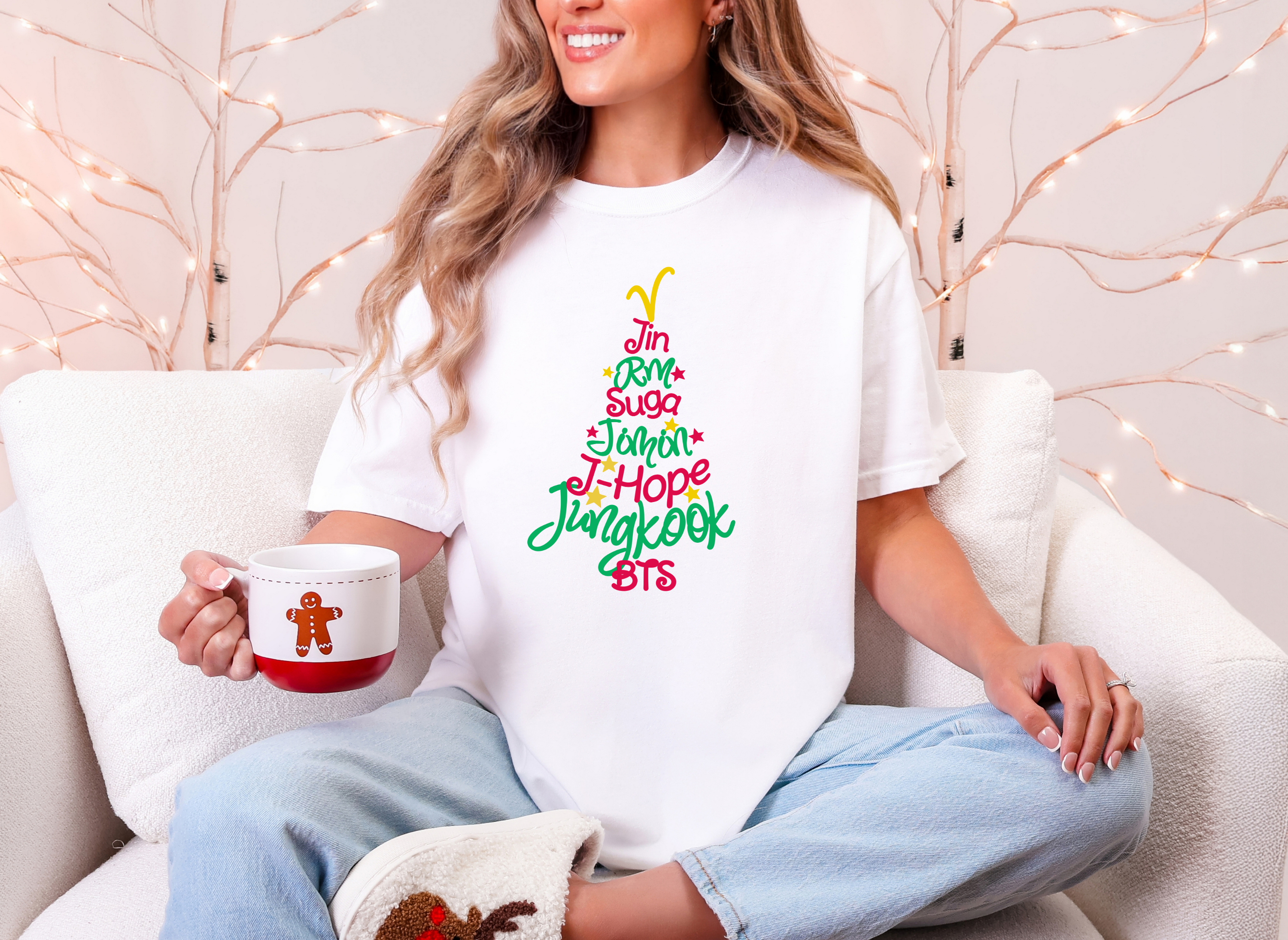Christmas Tree BTS Names Tee-Shirt